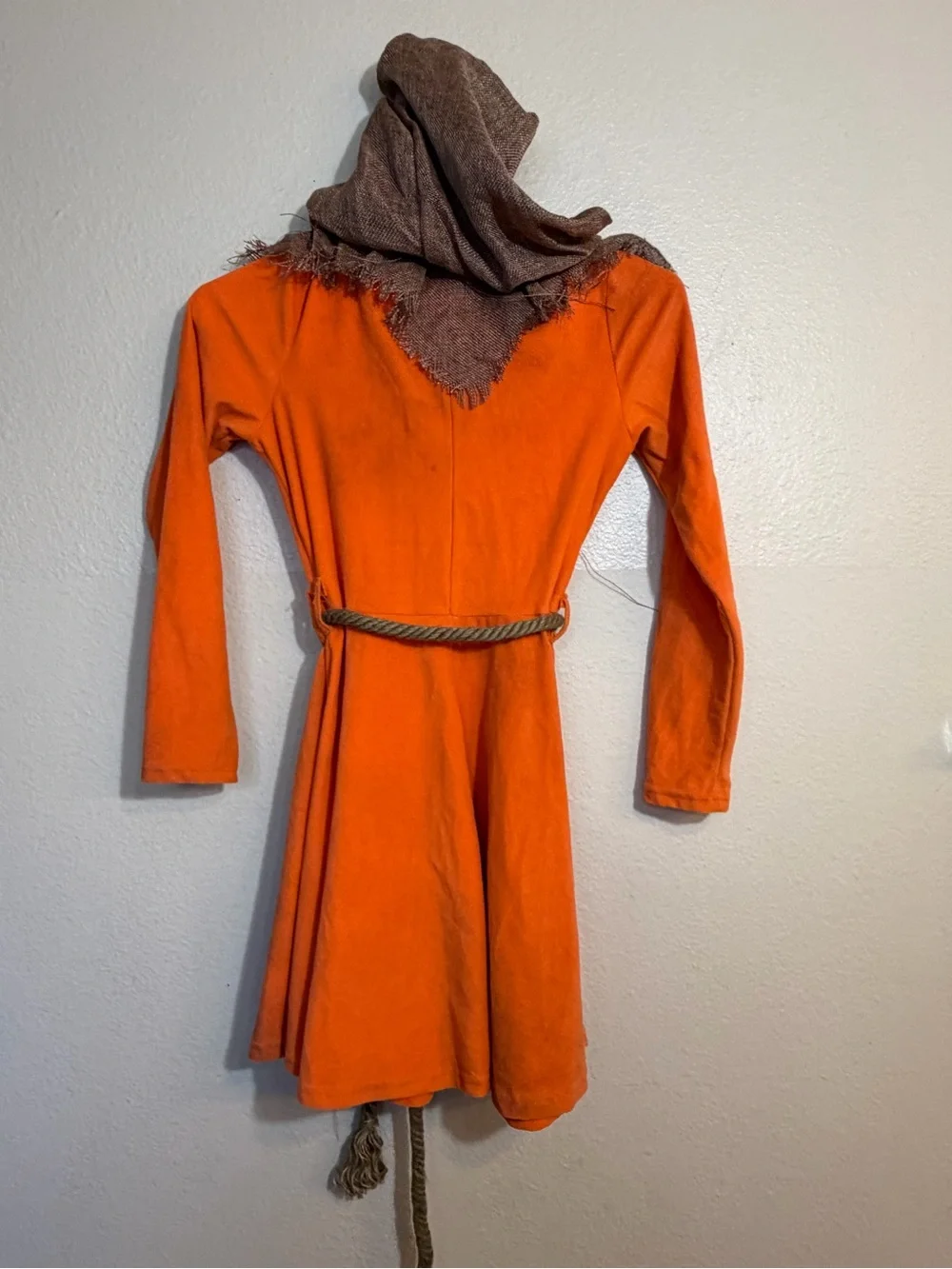 Kids Orange Patch Scarecrow Costume Dress by